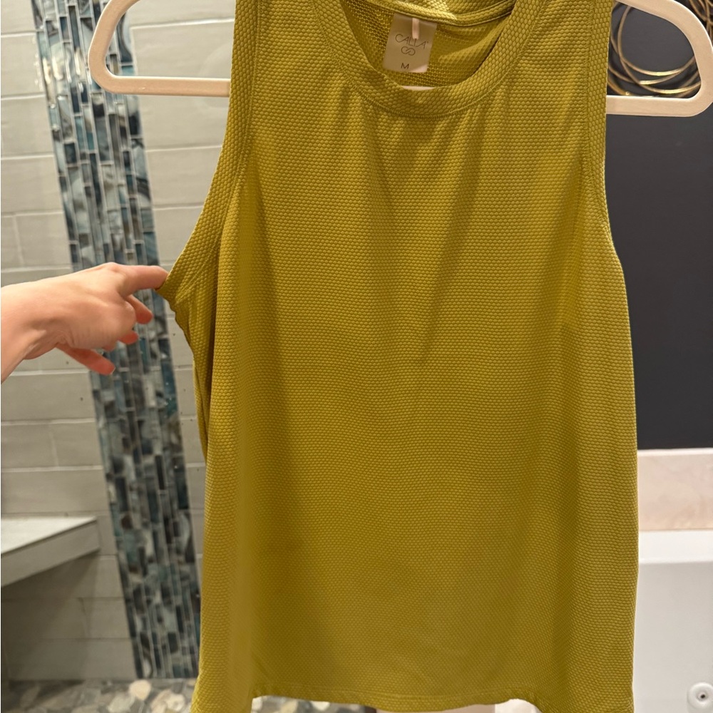 CALIA by Carrie Underwood Gold Relaxed Sleeveless Tank Top x 2
